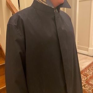 Burberry London Removable Wool   Lining Navy Full Length Trench Coat 42